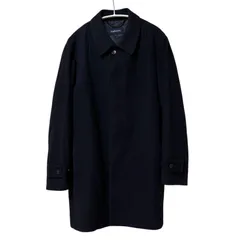 ZM1694 NEWYORKER ニューヨーカー ステンカラーコート ネイビー ウール混 比翼仕立て メンズ Sサイズ