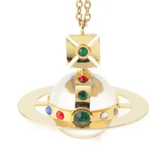 ヴィヴィアンウエストウッド 80s-90s ジャイアントオーブ ヴィンテージ 初期型 赤箱 ジルコニア 色石 ネックレス ペンダント アクセサリー ゴールド【中古】