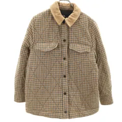 ZARA ザラ チェック柄 キルティングジャケット XS ブラウン レディース 古着