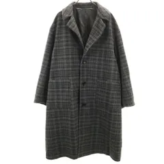 美品 niko and... ニコアンド チェック チェスターコート L グレー メンズ 古着