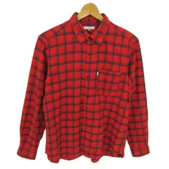 エーグル 長袖シャツ トップス チェック柄 コットン アウトドアウエア メンズ Mサイズ レッド AIGLE 【中古】