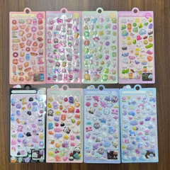 立体シール 3Dシール ぷくぷくシール ボンボンドロップ シール 8枚セット