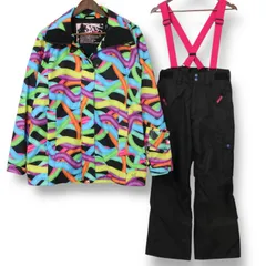 タグ付き mistral ミストラル スノボウエア スキーウエア スノーボード スノーウェア 2点上下セット マルチカラーMサイズ Kissmark (45,000円)