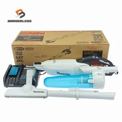☆美品☆makita マキタ 18V 充電式クリーナー CL281FD 白 パイプ＋ノズル＋サイクロンアタッチメント付 充電器付 コードレス 掃除機120168