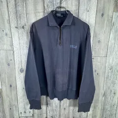OLD Polo by Ralph Lauren 90s ポロ バイ ラルフローレン 米国製 USA製 ハーフジップ SALMI ZIP フェード スウェット トレーナー メンズ S サイズ　023