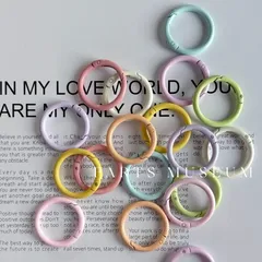 パミュパーツ♡バッグチャームやじゃらじゃらキーホルダーなどに/マカロンカラーカラビナ/色の組み合わせ自由4個115円