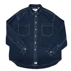 90s Levi's リーバイス ブラックデニムシャツ 長袖シャツ 黒 XLサイズ No.EA06