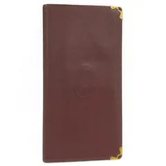 Cartier 二つ折り札入れ マストライン レザー ボルドー