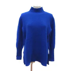 ラエフ la.f... ニット セーター ハイネック オーバーサイズ ウール カシミヤ混 長袖 1S 青 ブルー /MS
