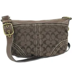 COACH ショルダーバッグ シグネチャー キャンバス ブラウン F10561