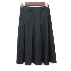 コムサ COMME CA フレアスカート ロング 7 S 黒 ブラック /YI