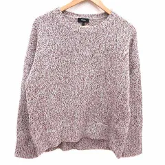 セオリー Theory ニット セーター 長袖 ウール S 赤 ボルドー 白 オフホワイト /YK