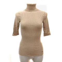 マイケルマイケルコース Michael michael kors ニット カットソー タートルネック リブ 五分袖 4 ベージュ /MS