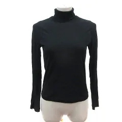 クローラ crolla カットソー タートルネック 長袖 黒 ブラック /MS