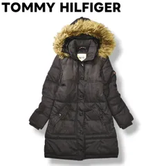 トミーヒルフィガー TOMMY HILFIGER DENIM フードファー 中綿 コート ジャケット カジュアル アメカジ ストリート アウター 防寒 XS グレー レディース ♪