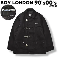 90s 00s ヴィンテージ ボーイロンドン BOY LONDON ファイヤーマン ジャケット 裏地 中綿 キルティング ブルゾン ジャンパー 100 ブラック ストリート カジュアル ウェア メンズ