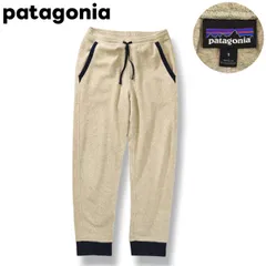 パタゴニア patagonia シアーリングパンツ ボアフリースパンツ S ベージュ x ネイビー アウトドア カジュアル ウェア タウンユース レジャー メンズ