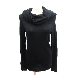 ザラ ZARA ニット ワンピース ミニ オフショルダー 長袖 L 黒 ブラック /AU