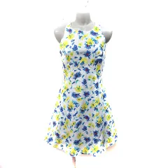 ザラ トラファルック ZARA Trafaluc ワンピース ひざ丈 ノースリーブ 花柄 マルチカラー /YI