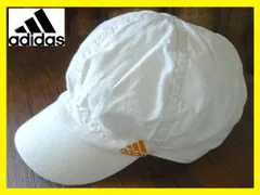 adidas アディダス スポーツ キャップ 帽子 CAP ベージュ系 オレンジロゴ フリーサイズ 57-60cm レディース 美品 ランニング カジュアルP22