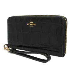 【新品】コーチ CT083 財布 長財布 COACH ロング ジップ アラウンド ウォレット クロコ調レザー ロゴ リストレット付き アウトレット レディース