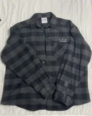 XXL IAB Studio アイエプスタジオ ギンガム CHECK シャツ ブラック 白