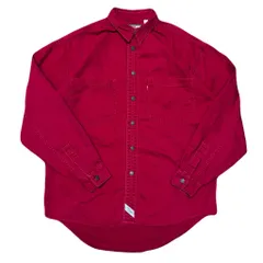 90s Levi's リーバイス デニムシャツ 長袖シャツ 赤 Mサイズ No.EA08