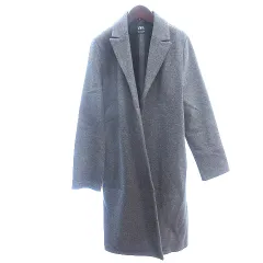 ザラ ZARA チェスターコート ロング M グレー /AU