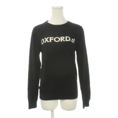 パーリーゲイツ PEARLY GATES by Jack Bunny!! ニット セーター クルーネック 長袖 ウール混 ゴルフ 2 M 黒 ブラック /AH25 ■GY44