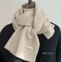 歳月の温もり 人気の定番！100%純羊毛編み込みスカーフ レディース・カップル向け シンプルカラー 冬用 メンズにも最適