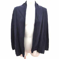 ザラ ZARA KNIT ロングカーディガン ニット 前開き 長袖 S 紺 ネイビー /YK
