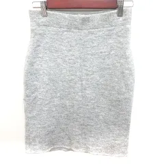 ロイヤルパーティー ROYAL PARTY スカート ニット タイト ミニ アルパカ混 F グレー /RT