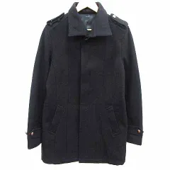 エムケーミッシェルクランオム MK MICHEL KLEIN HOMME ステンカラーコート 総裏地 ウール 48 M 黒 ブラック /YK