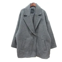 ジーナシス JEANASIS チェスターコート ロング 総裏地 ウール F グレー /MN