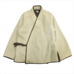 19aw サスクワッチファブリックス SASQUATCH fabrix BOA HANTEN ボア ハンテン ジャケット ブルゾン 半纏 作務衣 フリース M ベージュ メンズのサムネイル