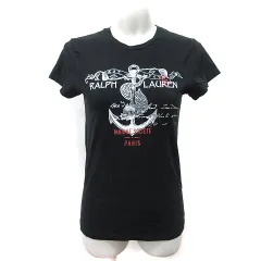 ラルフローレン RALPH LAUREN Tシャツ カットソー 半袖 L 黒 ブラック /YI