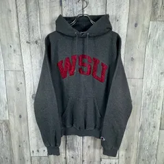 OLD Champion 90s チャンピオン グレー WSU ワッペン スウェット スエット パーカー メンズ M サイズ 026