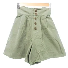 ポンポネット pomponette キュロット ショートパンツ Lサイズ カーキ ■GY61 A1217