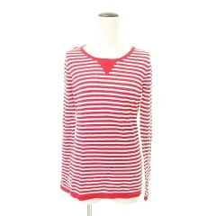 トミーヒルフィガー TOMMY HILFIGER 長袖 ニット セーター ボーダー Lサイズ 赤 レッド ■GY61