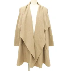 ガリャルダガランテ GALLARDAGALANTE ウール ドレープ コート カーディガン 羽織 ボタンレス トッパー F ベージュ系 ■YHS9