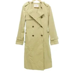 スローブ イエナ SLOBE IENA  ノーカラー トレンチコート ロング ジャケット 38 ベージュ ■YHS9