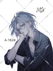 A-1624 メンズ ステッカー sticker 素材 コラージュ collage シール achashop