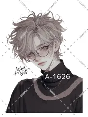 A-1626 メンズ ステッカー sticker 素材 コラージュ collage シール achashop