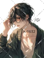 A-1632 メンズ ステッカー sticker 素材 コラージュ collage シール achashop