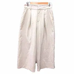 全日本婦人子供服工業組合連合会 ワイドパンツ L ライトベージュ /YK ●RY