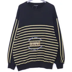 BALENCIAGA Homme Oversized Striped Sweatshirt Mサイズ ブラック 485947 TWK22のサムネイル