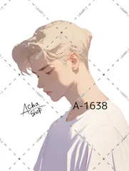 A-1638 メンズ ステッカー sticker 素材 コラージュ collage シール achashop