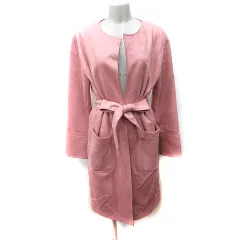 ハッシュアッシュ HusHusH ノーカラーコート 2 M ピンク /YI