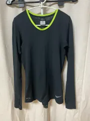 ナイキ DRI-FIT 長袖 ブラック 蛍光 M