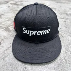 Supreme  × NEW ERA 18SS Mesh Box Logo New Era Cap ボックスロゴ メッシュ ベースボールキャップ  シュプリーム  × ニューエラ ブラック （4244M）